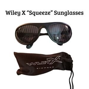 Wiley X Squeeze Black Sunglasses ANSI Z87.1 Safety Rated